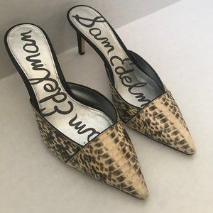 Sam Edelman Odelia Snakeskin Print Mules Size 9M